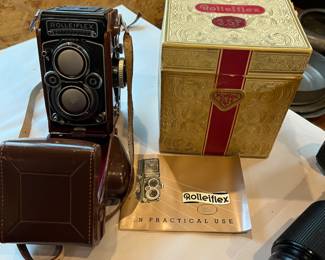 vintage Rolleiflex camera and original box
