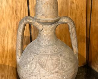 very old Etruscan amphora pottery