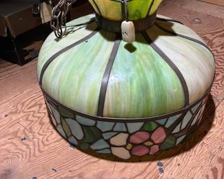 vintage slag glass pendant light