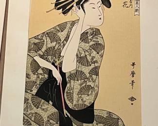 Utamaro woodblock reproduction