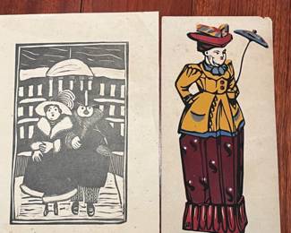 signed woodblock print Vadim Falileev