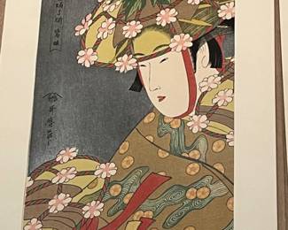 Utamaro woodblock reproduction