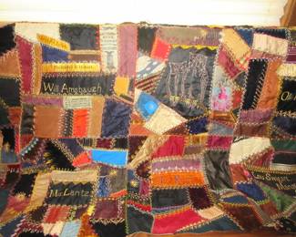 Fabulous 1900 crazy quilt