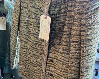 Mid century lame suit dress and coat - no tag - appx size 6