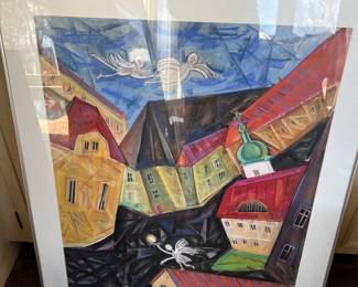 We have 2 paintings by Roman Zuzuk 1991 Ukrainian Expressionist painter - signed in Cyrillic 