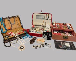 Costume Jewelry, the costume jewelry, primarily from the 1980s/90s, consisting of earrings, necklaces and pins, most unmarked and unsigned, and three women's watches, two Citizen and the third by Sharp