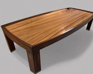 Mid Century Modern Coffee Table In The Style Of Edward Wormley For Dunbar. H: 12 inches x w: 53 inches x d: 24 inches