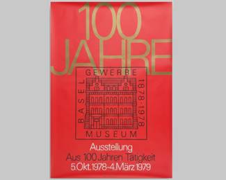 100 Jahre, Gewerbe Museum (Switzerland) Poster, 1978