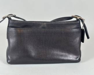 Coach Black Leather "Legacy" Shoulder Bag. Embossed with number inside F23, 9861, H: 6 1/2 x w: 12 inches