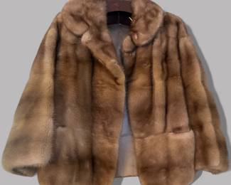 Vintage Mink Jacket. Small size, 2-6, Shoulder to Hem: 21 inches, Shoulder to sleeve: 18 inches, Pit to pit: 21 inches, Monogrammed "M.S.W"