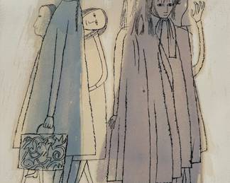 Ben Shahn (WPA Artist) "To Days Of Childhood That Are Still Unexplained" Lithograph, signed at lower right in plate Frame: H: 29 inches x w: 25 inches; Sight: H: 20 inches x w: 16 inches