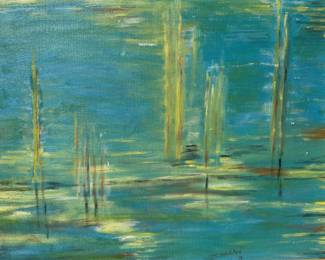 Samuel Silfen (American 1898-1979), Water Lilies, 1970, oil on canvas, signed at lower center: S Silfen '70, Frame: H: 17 1/2 inches x w: 21 1/2 inches; Sight: H: 14 1/2 inches x w: 18 1/2 inches