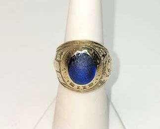 1 1958 Michigan University 10K Gold Class Ring