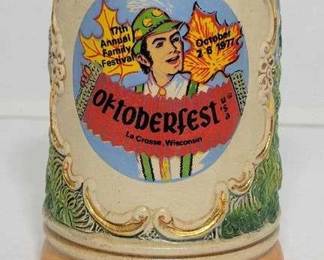 1 1977 La Crosse Oktoberfest Beer Stein.