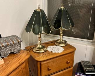 better view of touch lamps and nightstand