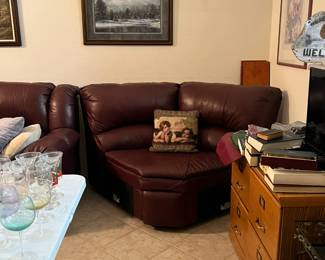 Sectional Couch and framed artwork