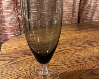 Fostoria Shadow Glass Goblet (Part of a 15 piece set)
