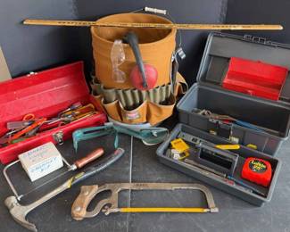 Miscellaneous Hand Tools, Tool Bucket and Boxes