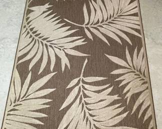 Tan and Brown Indoor Outdoor Area Rug
