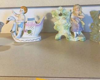 Vintage Bisque Planters, Unmarked