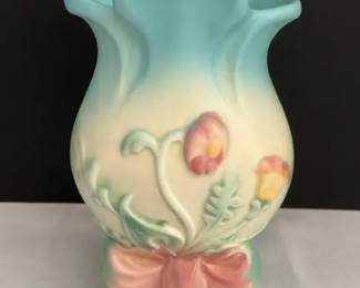003 Hull Pottery USA Bowl Knot Vase