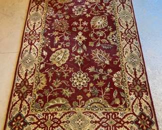 Asian Patterned Hand Made Wool Rug