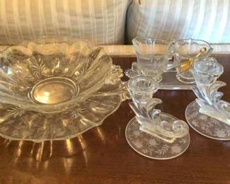Fostoria Chintz Baroque Serving Pieces