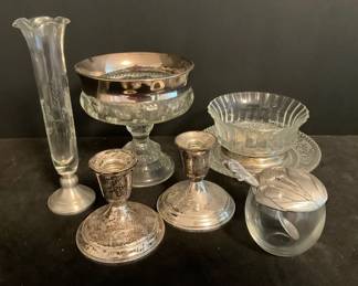 Sterling Pewter Glass Pieces