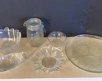 Fruit and Flower Cut Glass