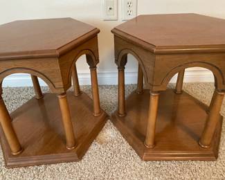 Two Mid Century Modern Wood End Tables