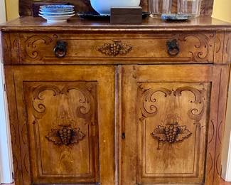 Mid 19th c Stenciled Wash Stand