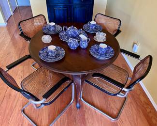 Original Marcel Breuer Cesca Chairs with Artex Table