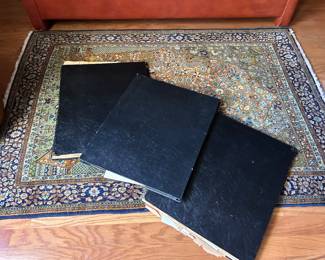 Three large portfolios of articles and clippings spanning the designer's career