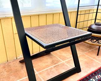 Aldo Jacober for Bazzani Black Lacquer Italian Folding Chair