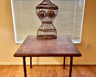 Vintage Bamboo Leg Folding Table