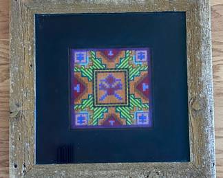 Rhoda Sand Framed Textile
