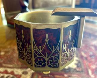 EHRARD & SöHNE Mahogany & Brass Ash Tray