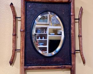 Antique Bamboo Mirror