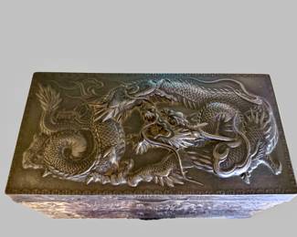 Metal Box with Dragon Motif