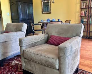 Pair Mitchell Gold Arm Chairs