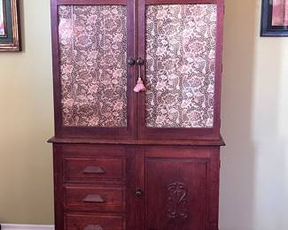 W.D. Allison Co. Antique Oak Physician's Cabinet
