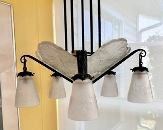 Fabulous Muller Frères Art Deco Chandelier