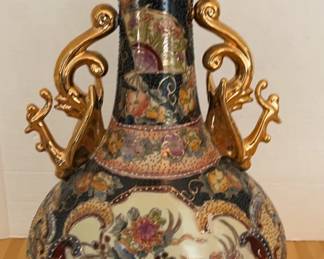 Satsuma Vintage Earthenware Vase