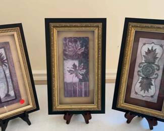 Long Leaf Framed Prints Trio