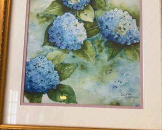 Blue hydrangeas