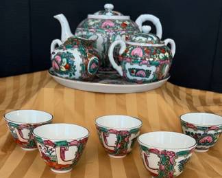 Rose Medallion Tea Set