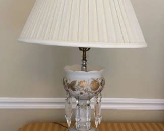 Antique Mantle Luster Lamp