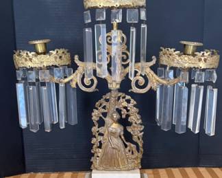 3 Arm Brass Candelabra