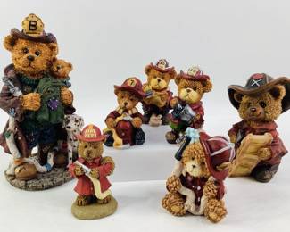 Firefighter Themed Bear Figurines