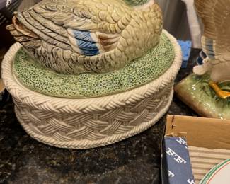 Fitz and Floyd Duck casserole dish